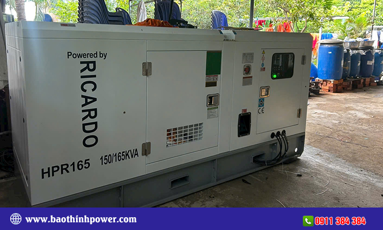 Bàn giao máy phát ricardo mới 150kva cho nhà hàng Sinh Thủy
