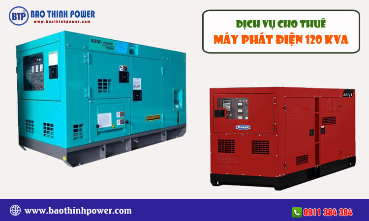 Cho thuê máy phát điện 120kva 