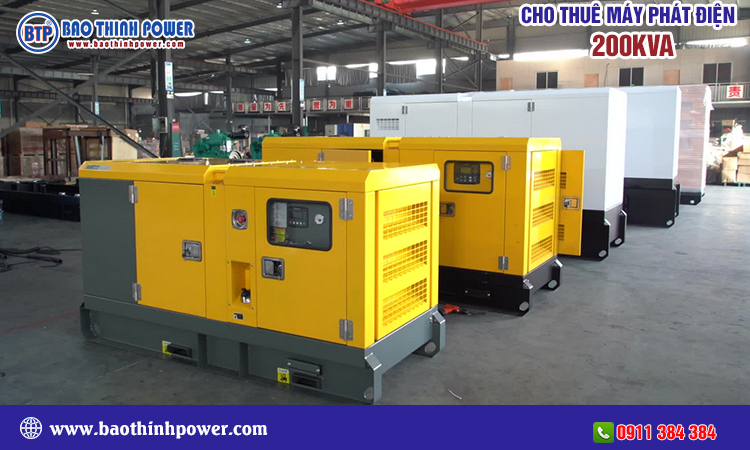 Cho thuê máy phát điện 200kva