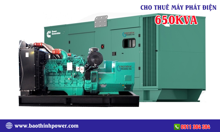 Cho thuê máy phát điện 650kva