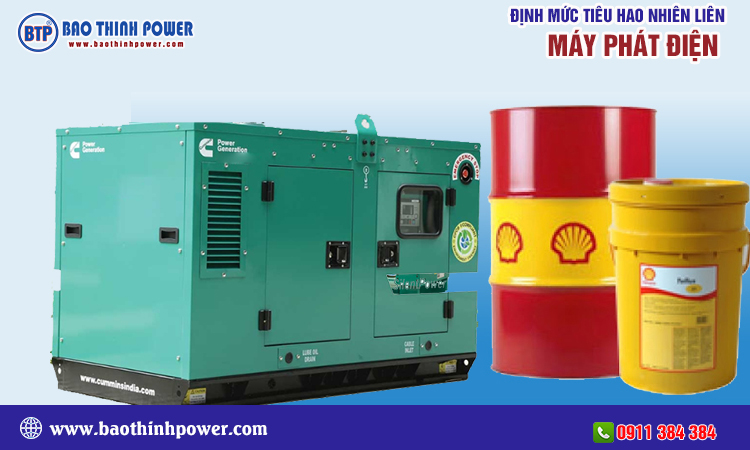 Định mức tiêu hao nhiên liệu máy phát điện