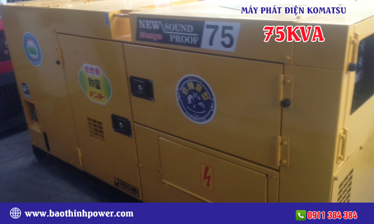 Máy phát điện komatsu 75kva