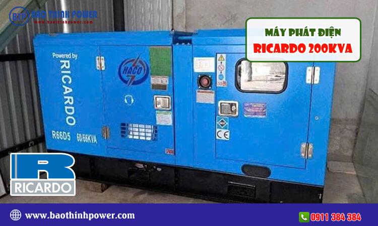 Máy phát điện Ricardo 200kva 