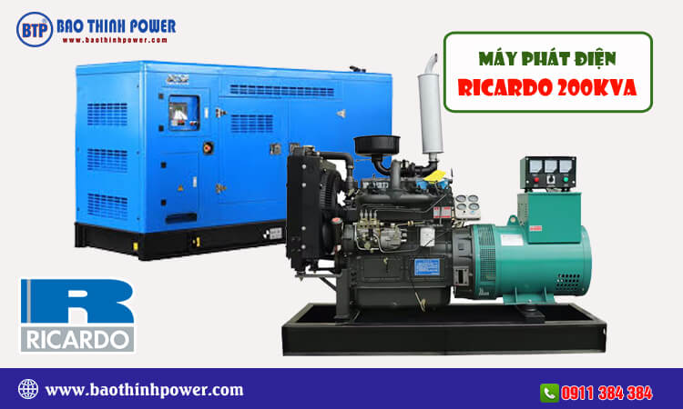 Máy phát điện Ricardo 200kva 